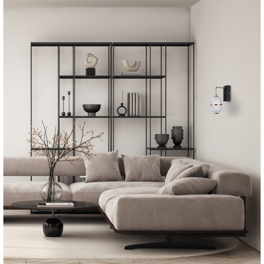 ITALUX - LED Nástěnná lampa ALANI LED/6W/230V 3000K černá/zlatá