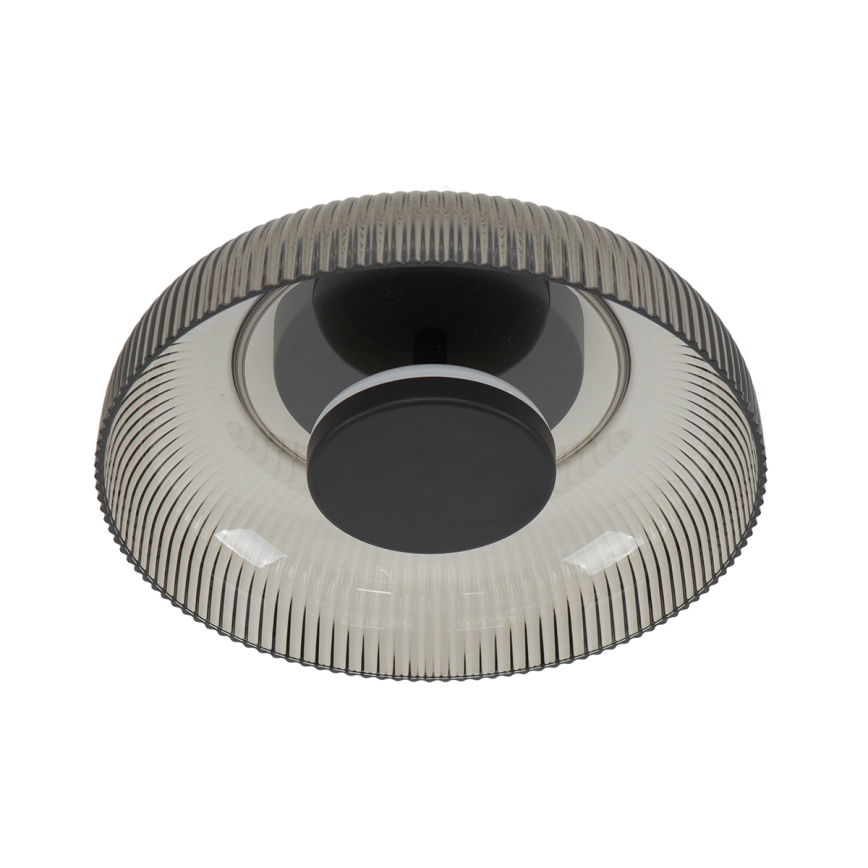 ITALUX - LED Stropní svítidlo PASSO LED/8W/230V 3000K pr. 25 cm kouřová černá