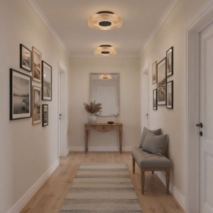 ITALUX - LED Stropní svítidlo PASSO LED/8W/230V 3000K pr. 25 cm kouřová béžová