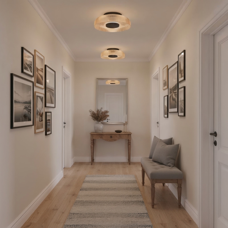 ITALUX - LED Stropní svítidlo PASSO LED/8W/230V 3000K pr. 25 cm kouřová béžová