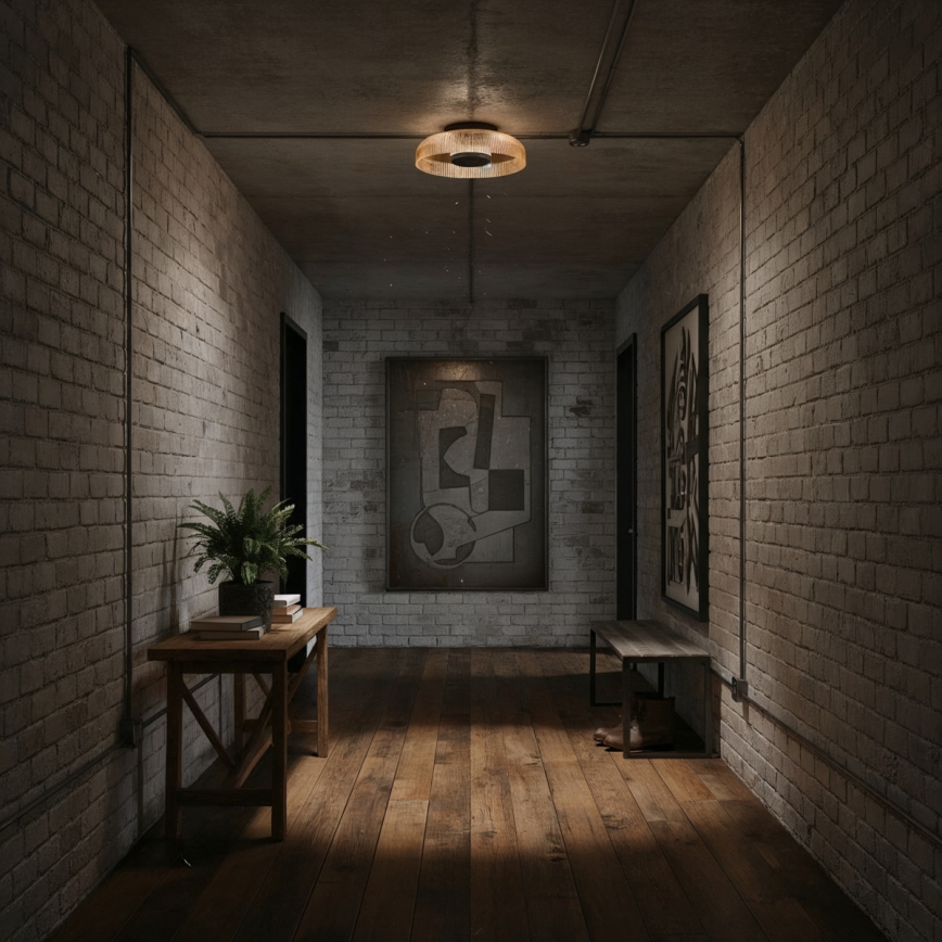 ITALUX - LED Stropní svítidlo PASSO LED/8W/230V 3000K pr. 25 cm kouřová béžová