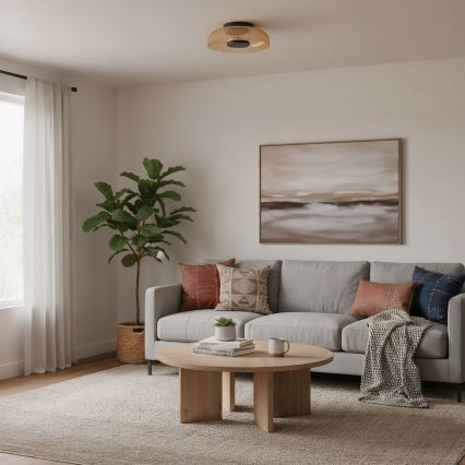 ITALUX - LED Stropní svítidlo PASSO LED/8W/230V 3000K pr. 25 cm kouřová béžová