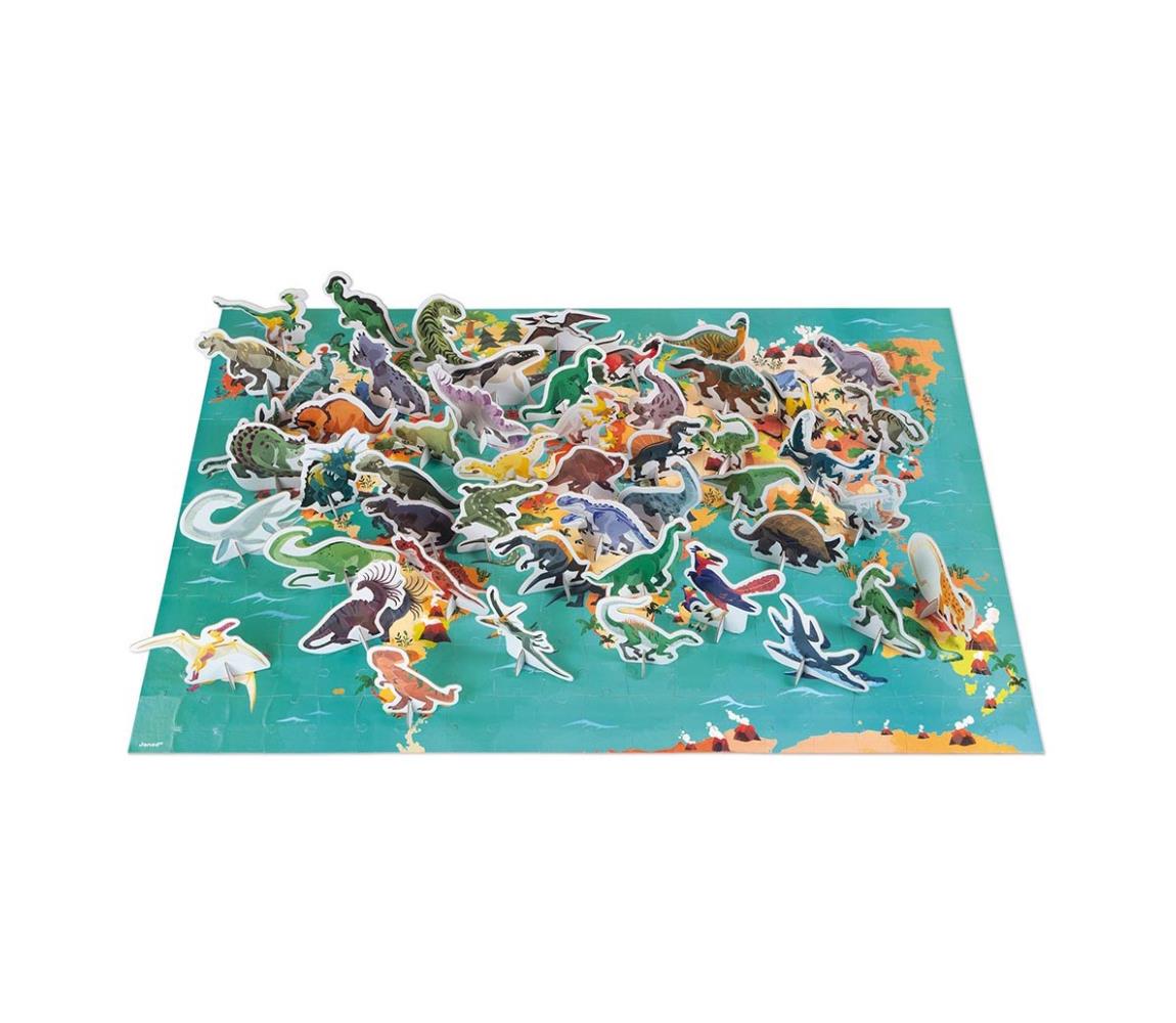 Janod Janod - Dětské vzdělávací puzzle 200 ks dinosauři LS0008