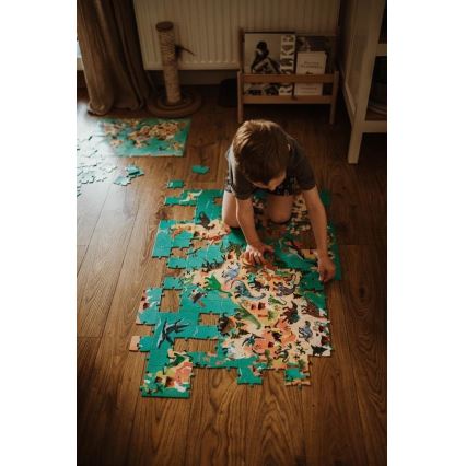 Janod - Dětské vzdělávací puzzle 200 ks dinosauři