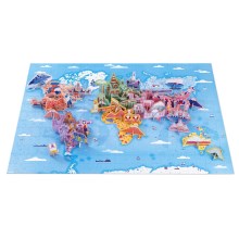 Janod - Dětské vzdělávací puzzle 350 ks svět