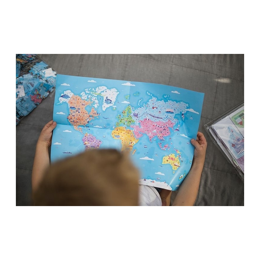 Janod - Dětské vzdělávací puzzle 350 ks svět