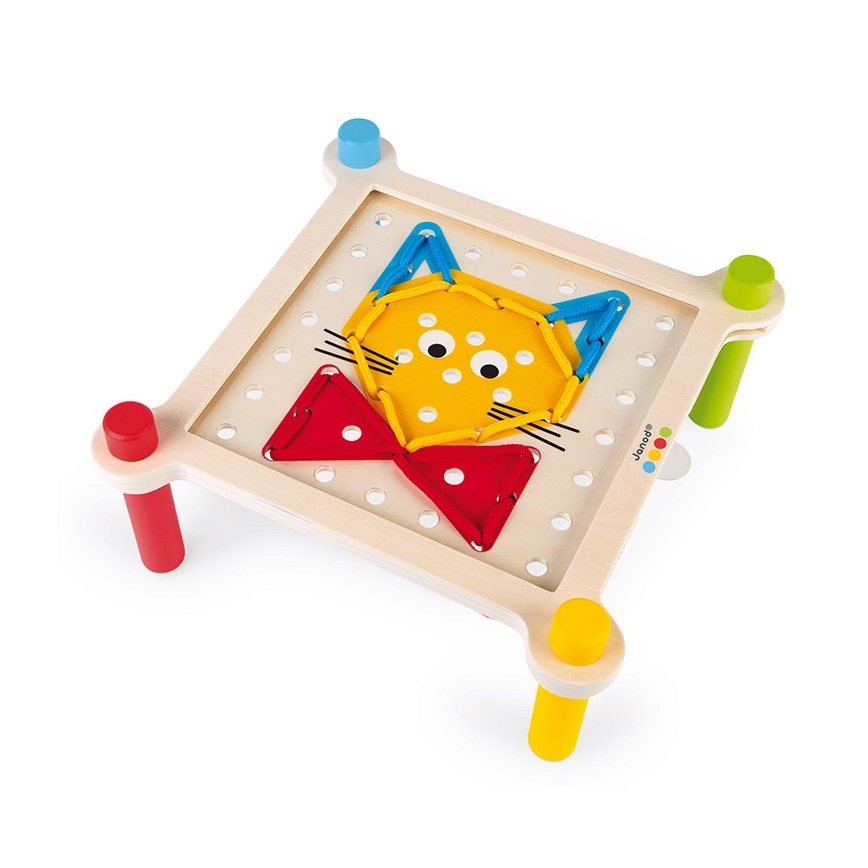 Janod - Dřevěná interaktivní mozaika MONTESSORI