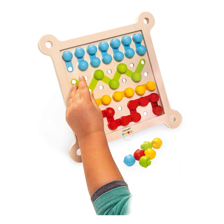 Janod - Dřevěná interaktivní mozaika MONTESSORI