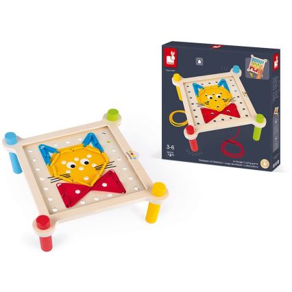 Janod - Dřevěná interaktivní mozaika MONTESSORI