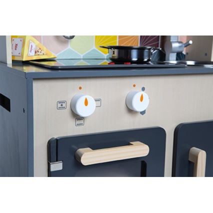 Janod - Dřevěná kuchyňka s LED deskou MOZAIC 2xLR6
