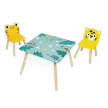 Janod - Dřevěný stolek s židlemi TROPIK