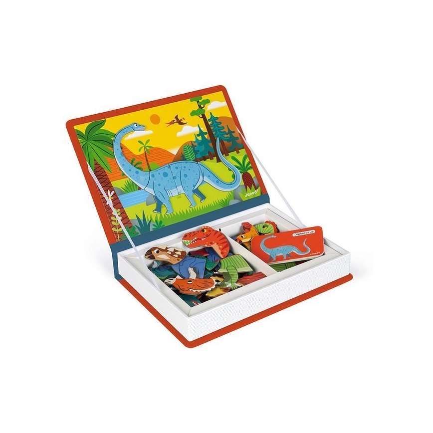 Janod - Magnetická interaktivní sada MAGNETIBOOK dinosauři