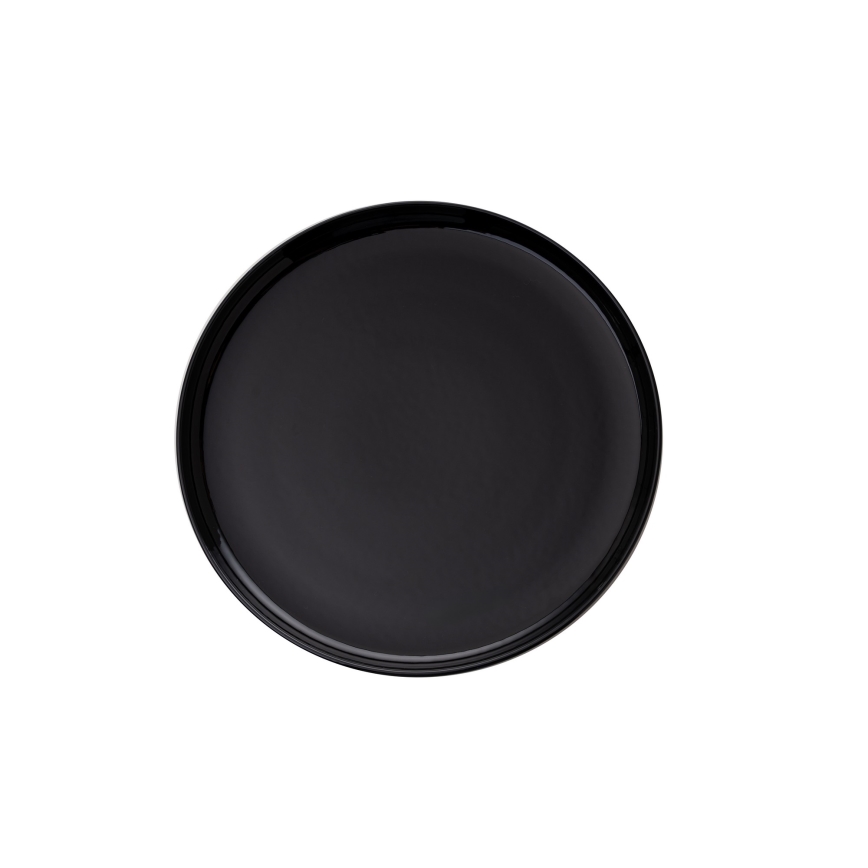 Jídelní sada 12 ks černá/porcelán