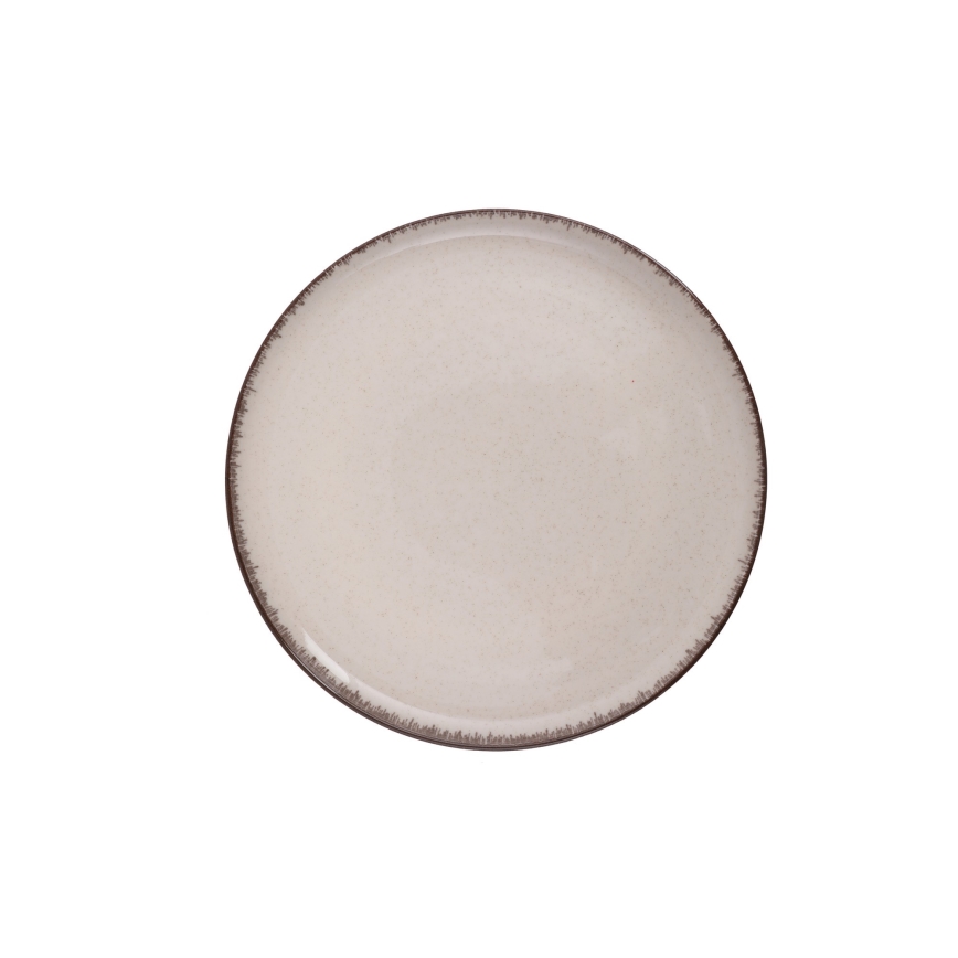 Jídelní sada 18 ks béžová/porcelán