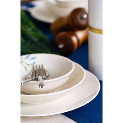 Jídelní sada 18 ks bílá/modrá/zelená/porcelán