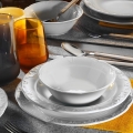 Jídelní sada 18 ks bílá/porcelán