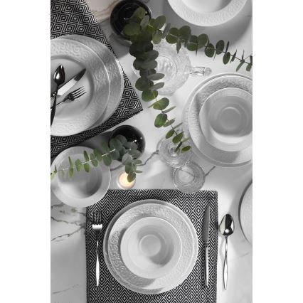 Jídelní sada 18 ks bílá/porcelán