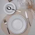 Jídelní sada 18 ks bílá/porcelán