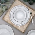 Jídelní sada 18 ks bílá/porcelán