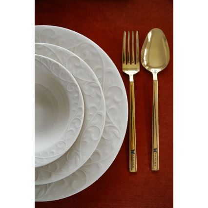 Jídelní sada 18 ks bílá/porcelán