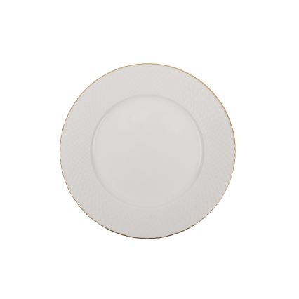 Jídelní sada 18 ks bílá/zlatá/porcelán