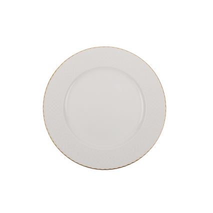 Jídelní sada 18 ks bílá/zlatá/porcelán