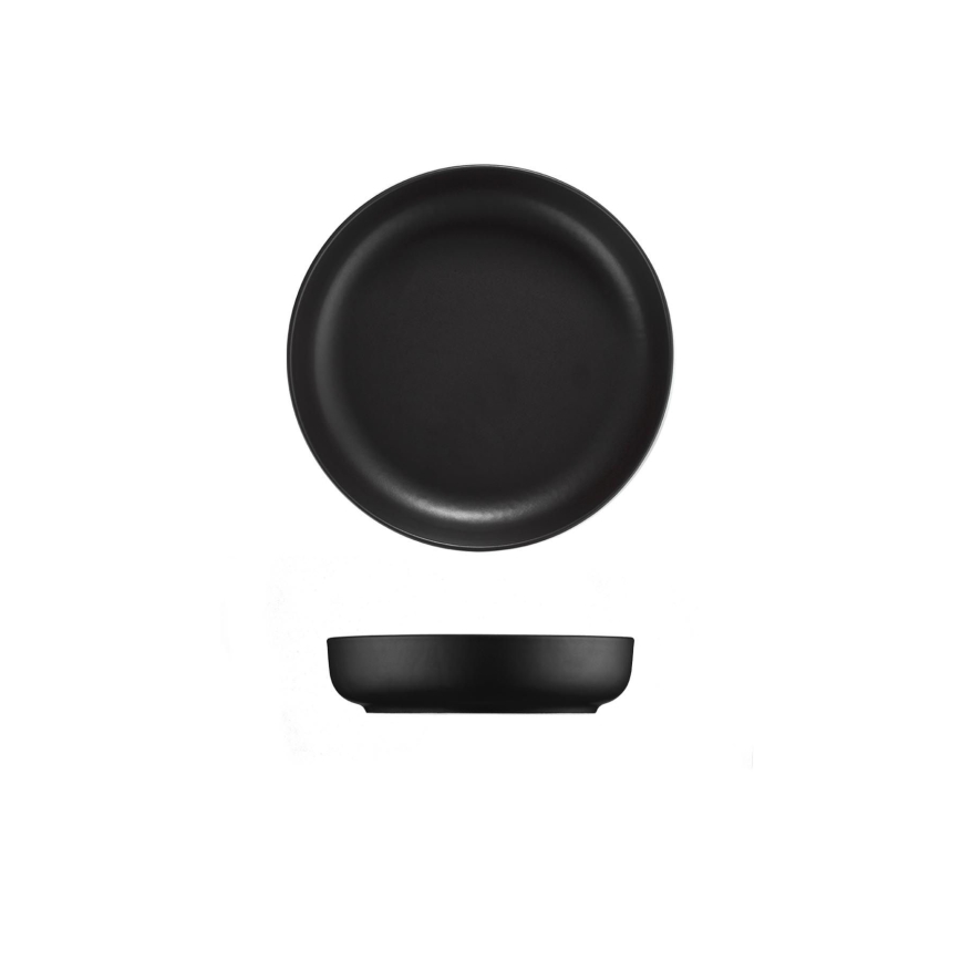 Jídelní sada 18 ks černá/porcelán