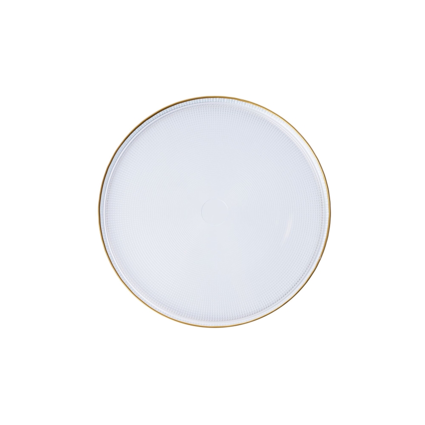 Jídelní sada 18 ks čirá/zlatá/sklo