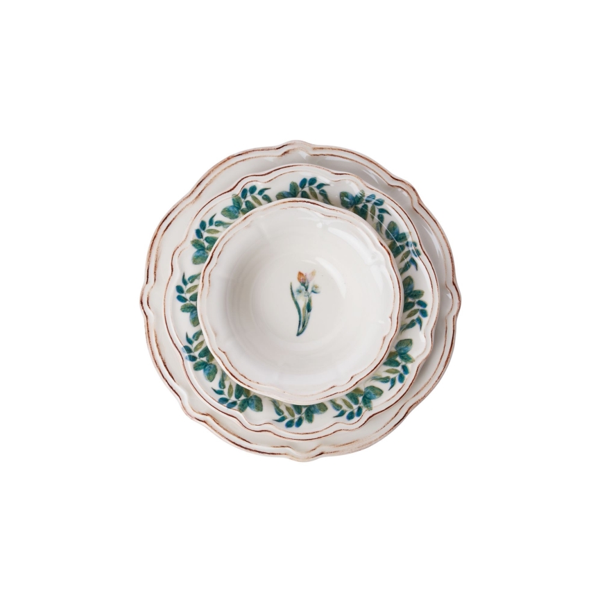 Jídelní sada 18 ks pestrobarevná/porcelán