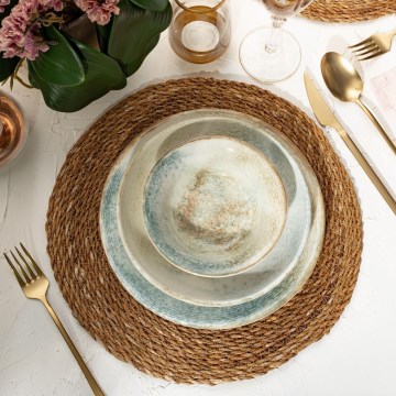 Jídelní sada 18 ks pestrobarevná/porcelán