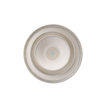 Jídelní sada 18 ks zelená/porcelán