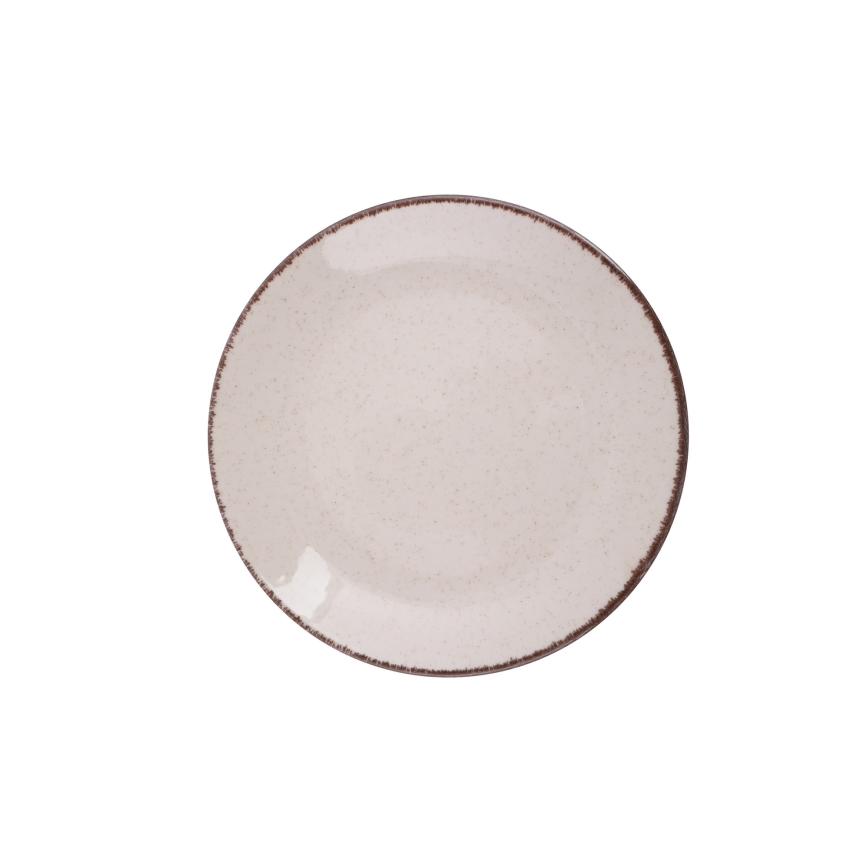 Jídelní sada 24 ks béžová/porcelán