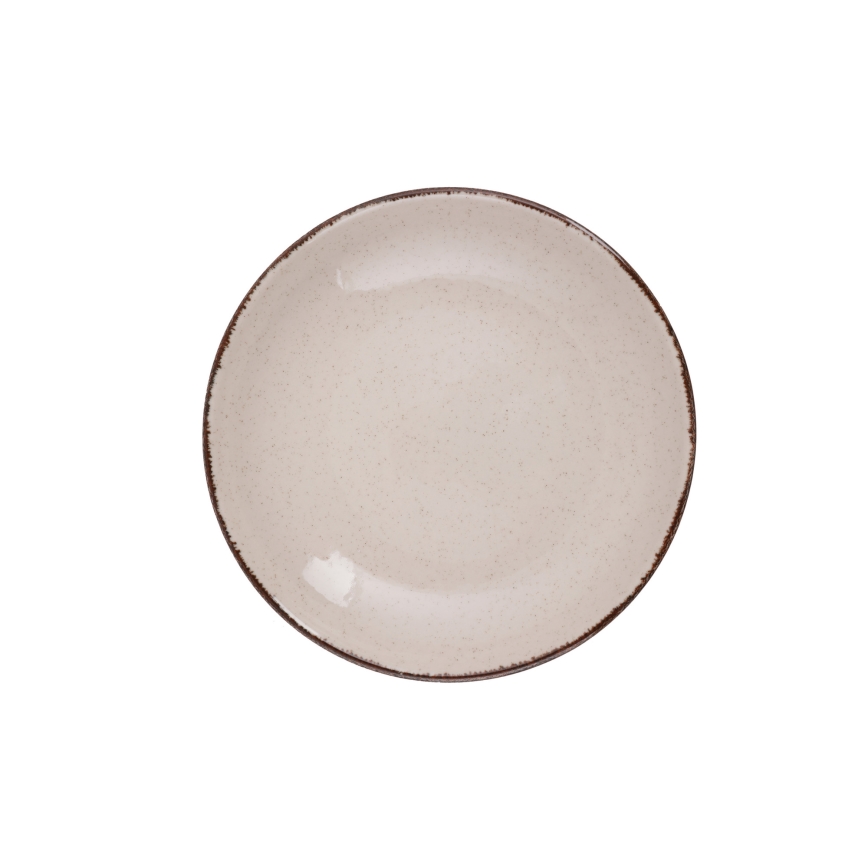 Jídelní sada 24 ks béžová/porcelán