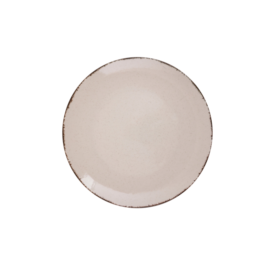 Jídelní sada 24 ks béžová/porcelán