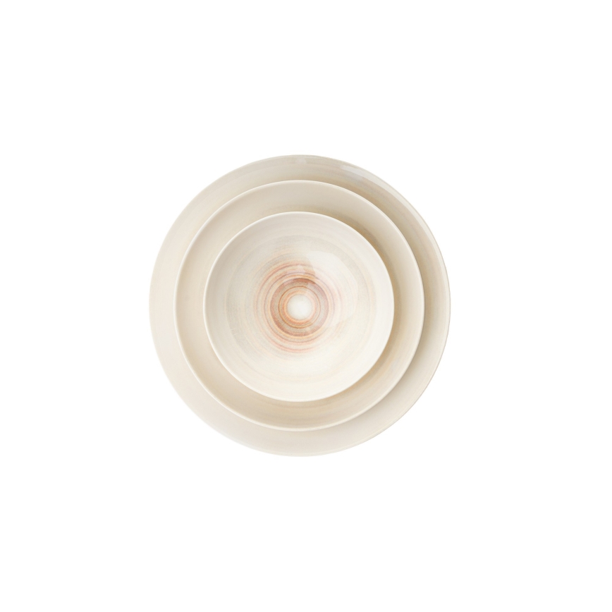 Jídelní sada 24 ks béžová/porcelán