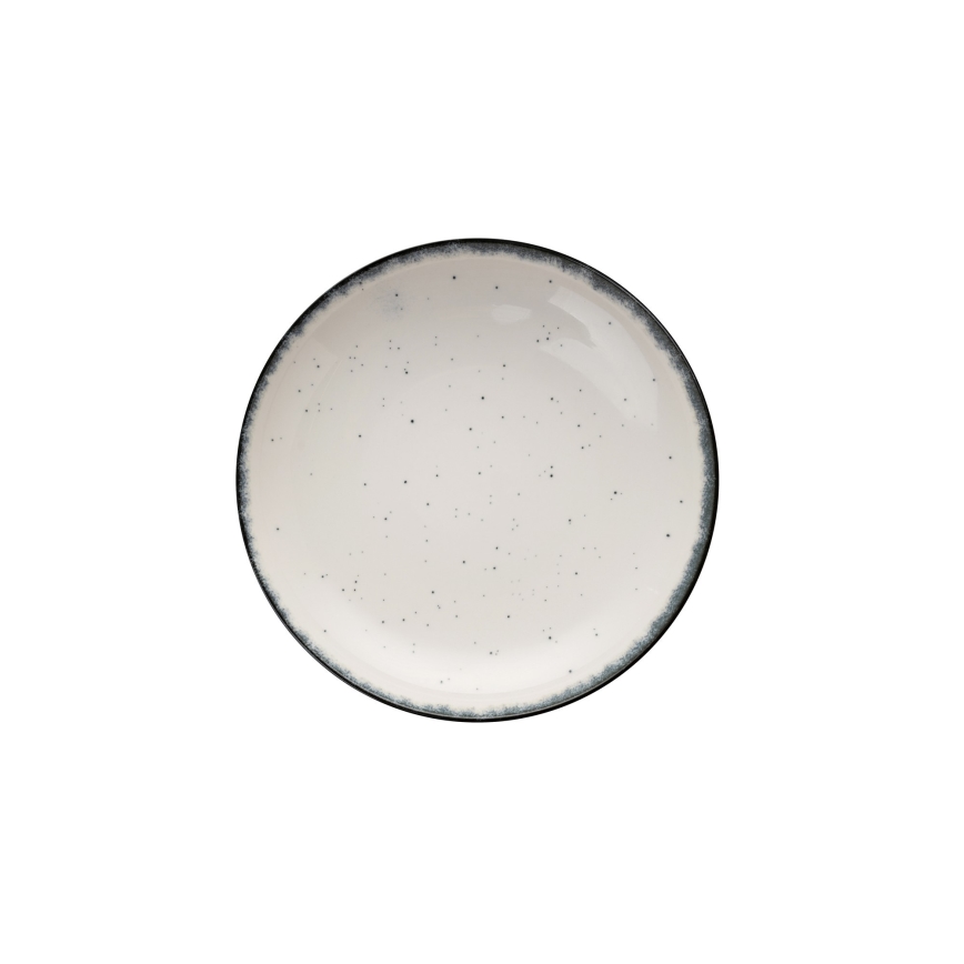 Jídelní sada 24 ks bílá/černá/porcelán