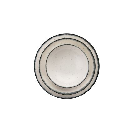 Jídelní sada 24 ks bílá/černá/porcelán