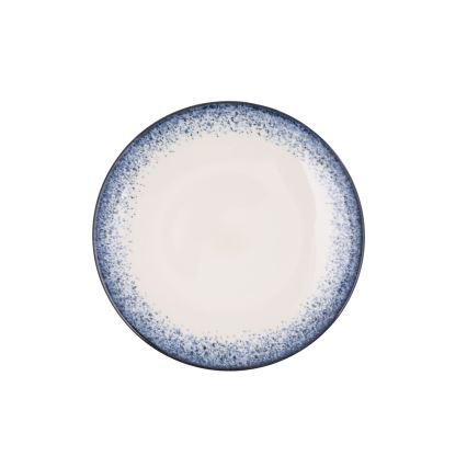 Jídelní sada 24 ks bílá/modrá/porcelán