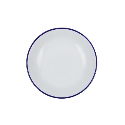 Jídelní sada 24 ks bílá/modrá/porcelán