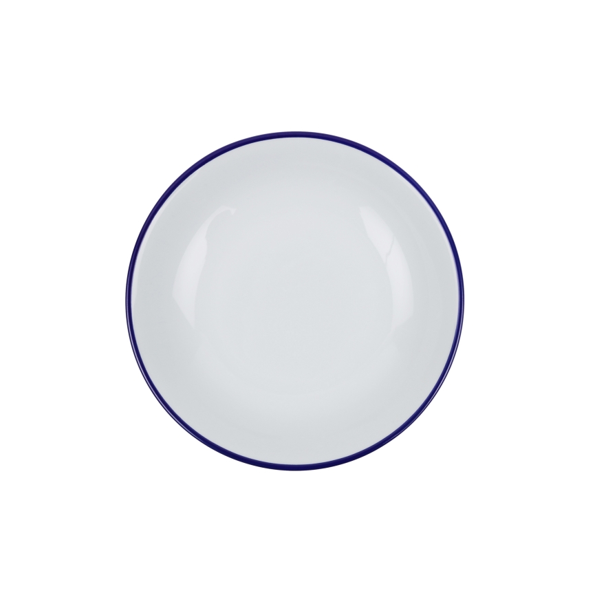 Jídelní sada 24 ks bílá/modrá/porcelán
