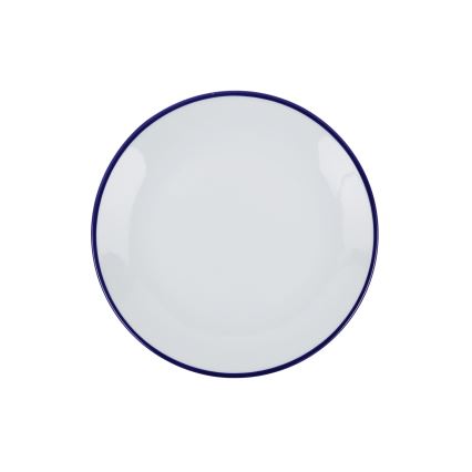 Jídelní sada 24 ks bílá/modrá/porcelán