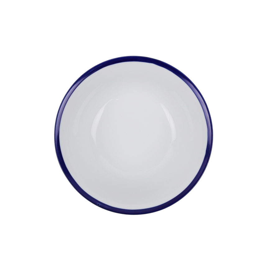 Jídelní sada 24 ks bílá/modrá/porcelán