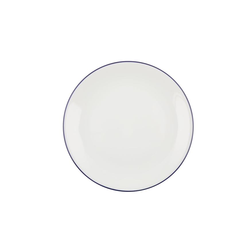 Jídelní sada 24 ks bílá/modrá/porcelán