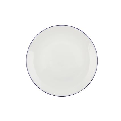Jídelní sada 24 ks bílá/modrá/porcelán