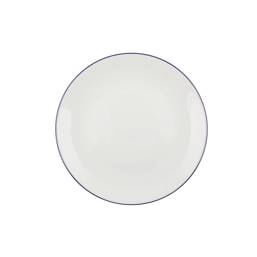 Jídelní sada 24 ks bílá/modrá/porcelán
