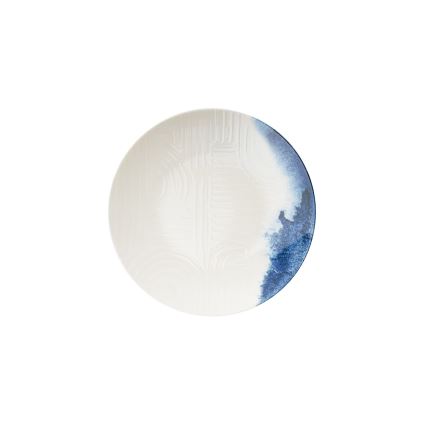 Jídelní sada 24 ks bílá/modrá/porcelán