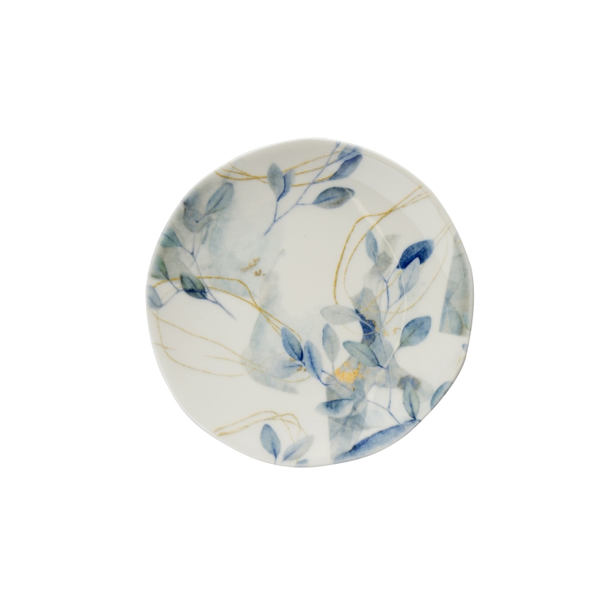 Jídelní sada 24 ks bílá/modrá/porcelán