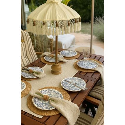 Jídelní sada 24 ks bílá/modrá/porcelán