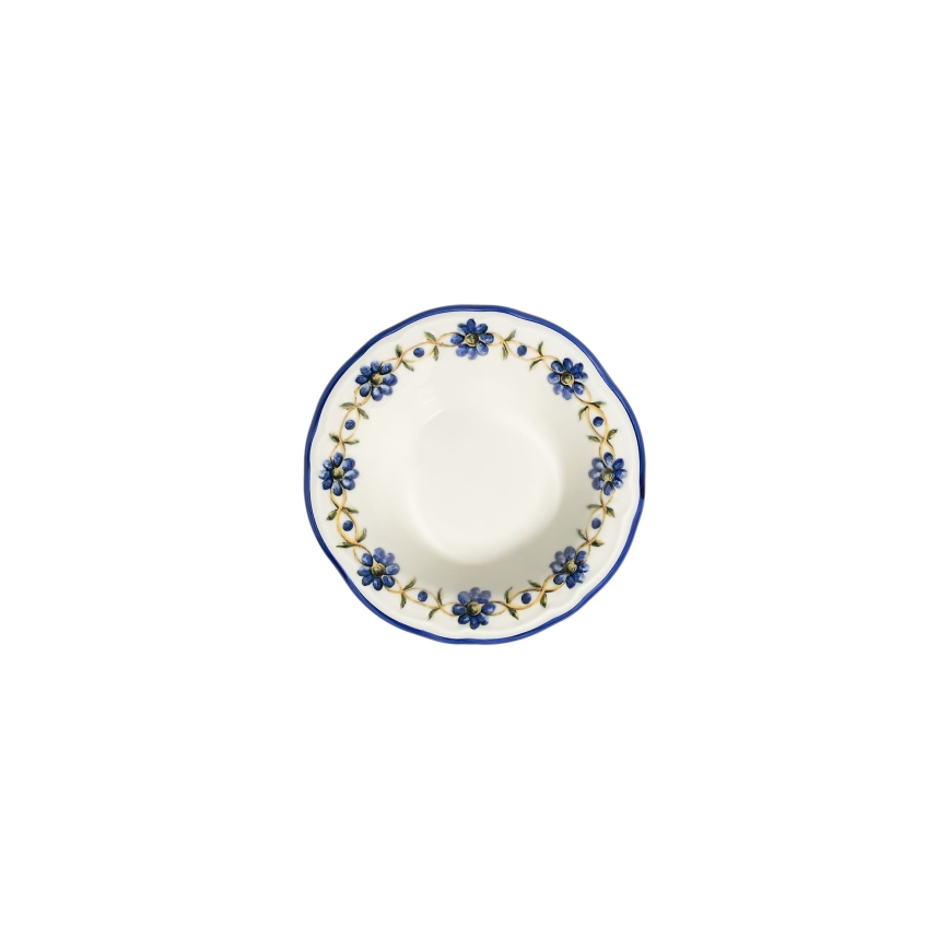 Jídelní sada 24 ks bílá/modrá/žlutá/porcelán