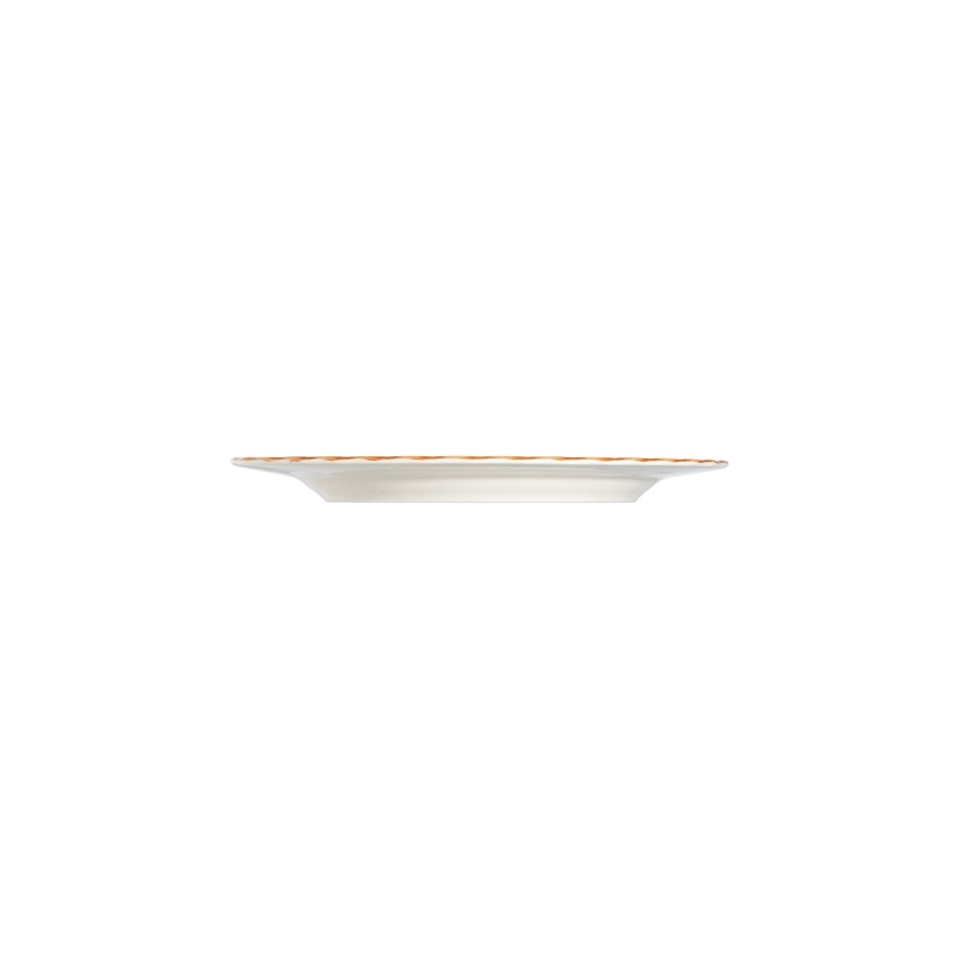Jídelní sada 24 ks bílá/oranžová/porcelán